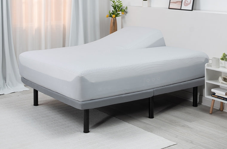 Split Head King Mattress Protector with Dri-Tec Fabric - White