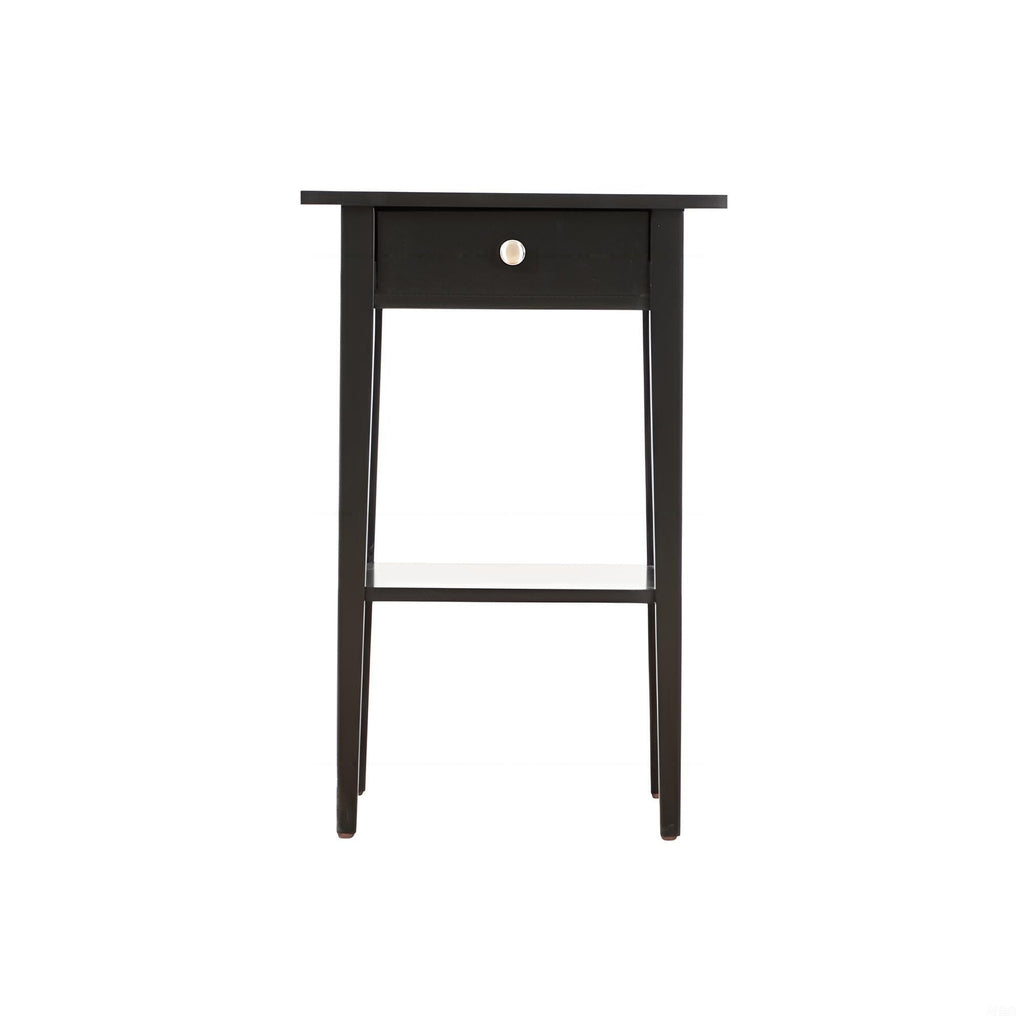 Wood Nightstand with Drawer and Shelf - Multiple Colors