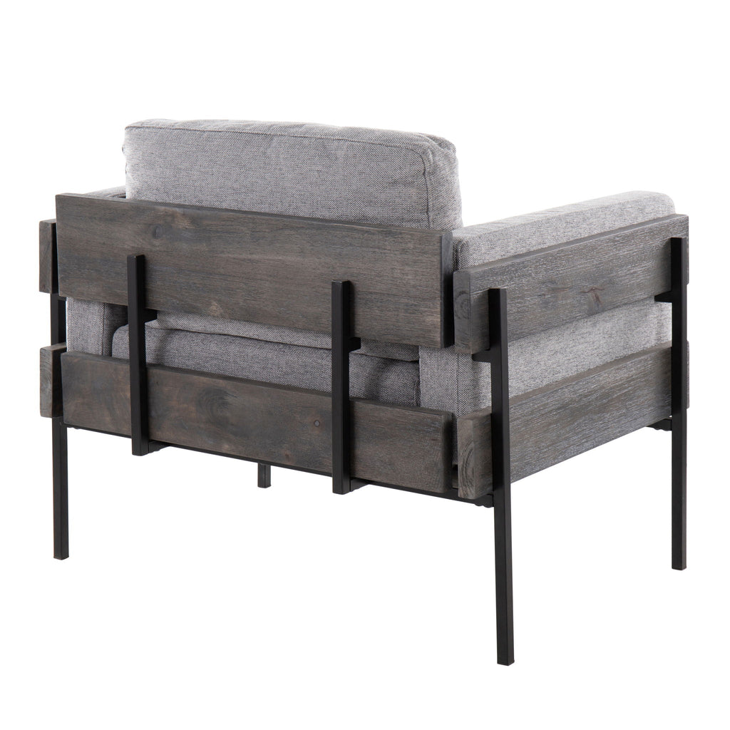 Farmhouse Chair with Metal Base and Cushions - Kari
