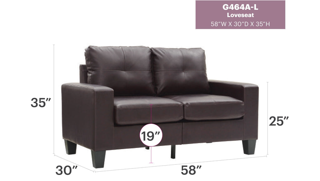 Track Arm Loveseat with Pocket Coil Comfort - Multiple Colors