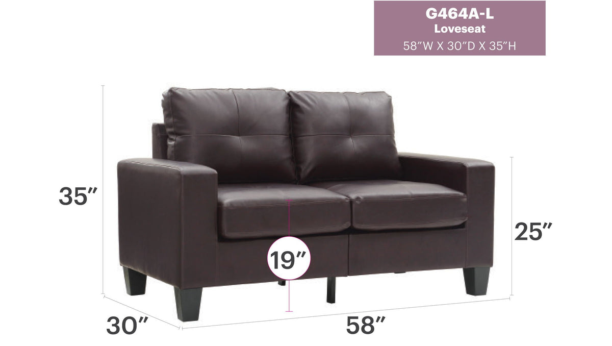 Track Arm Loveseat with Pocket Coil Comfort - Multiple Colors