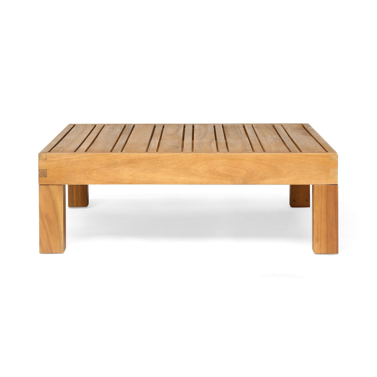 Oana 3 Piece Loveseat Set with Coffee Table - Acacia Wood Outdoor Seating