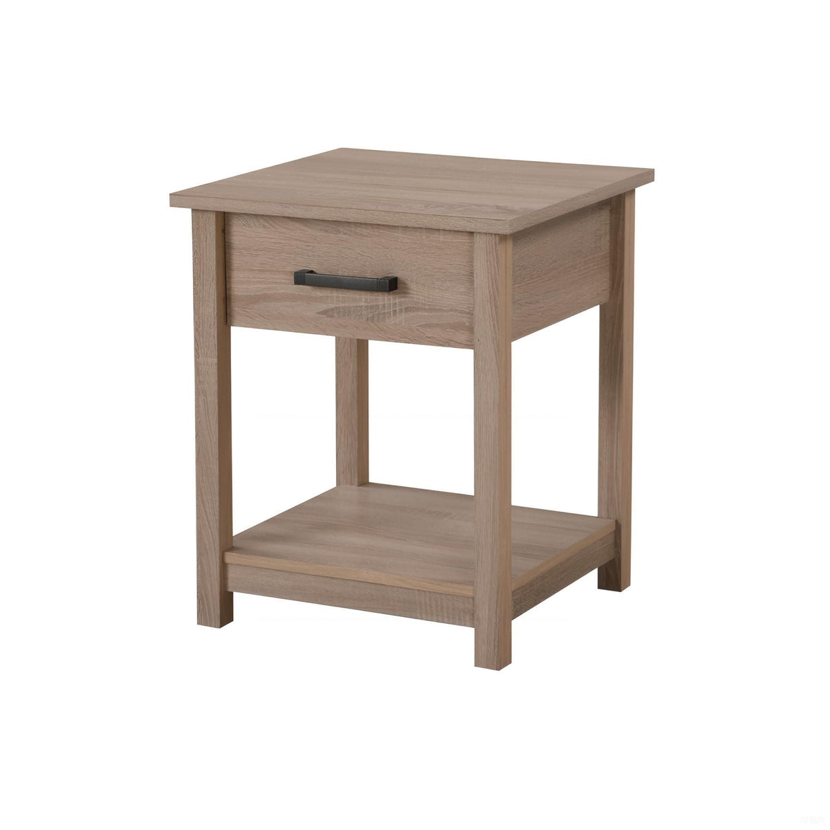 Accent Nightstand with Smooth Roller Drawer Glides - Gray, Light Brown, or Dark Brown