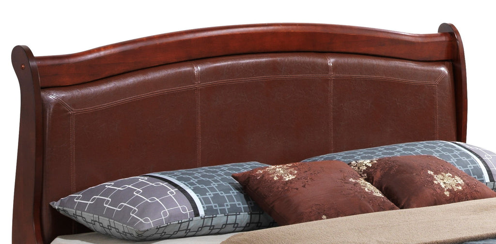 Elegantly Crafted Panel Sleigh Bed with Upholstered Panels - Multiple Colors