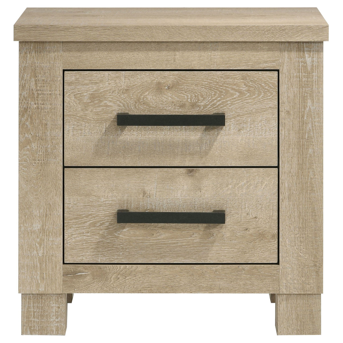 Oakglen 2-drawer Nightstand Bedside Table Weathered Oak
