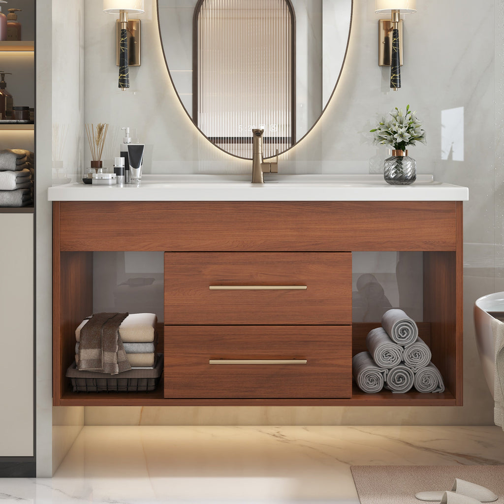 Mid-Century Modern Single Bathroom Vanity