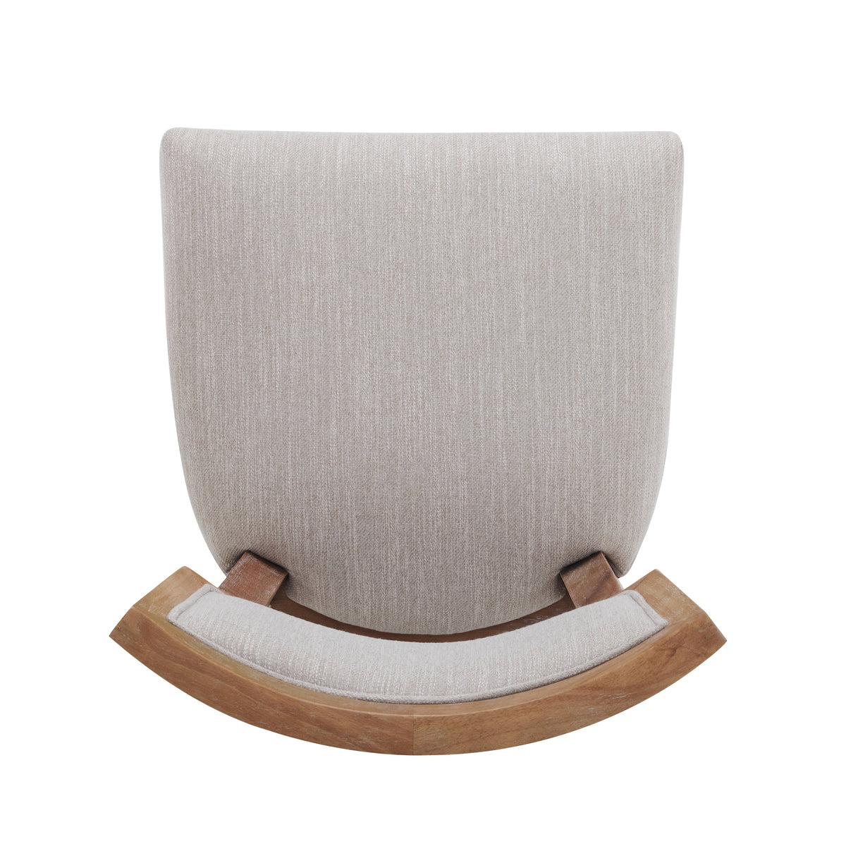Upholstered Counter Stools Set of 2 with Ergonomic Back - Beige & Natural