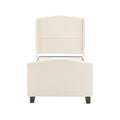 Platform Bed Frame with Tall Headboard and High Footboard - White or Gray