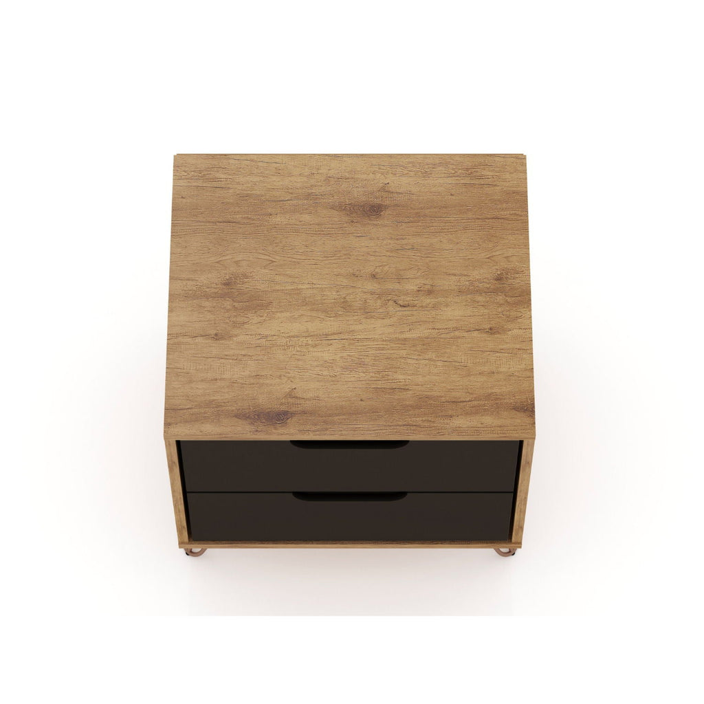 2 Drawer Nightstand with Durable Splayed Legs - Multiple Colors