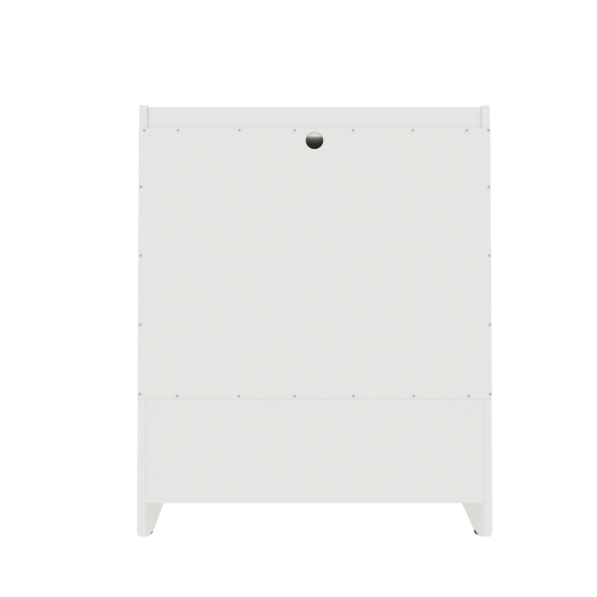 Nightstand with 3 Drawers and Quiet Glide - White or Dark Gray