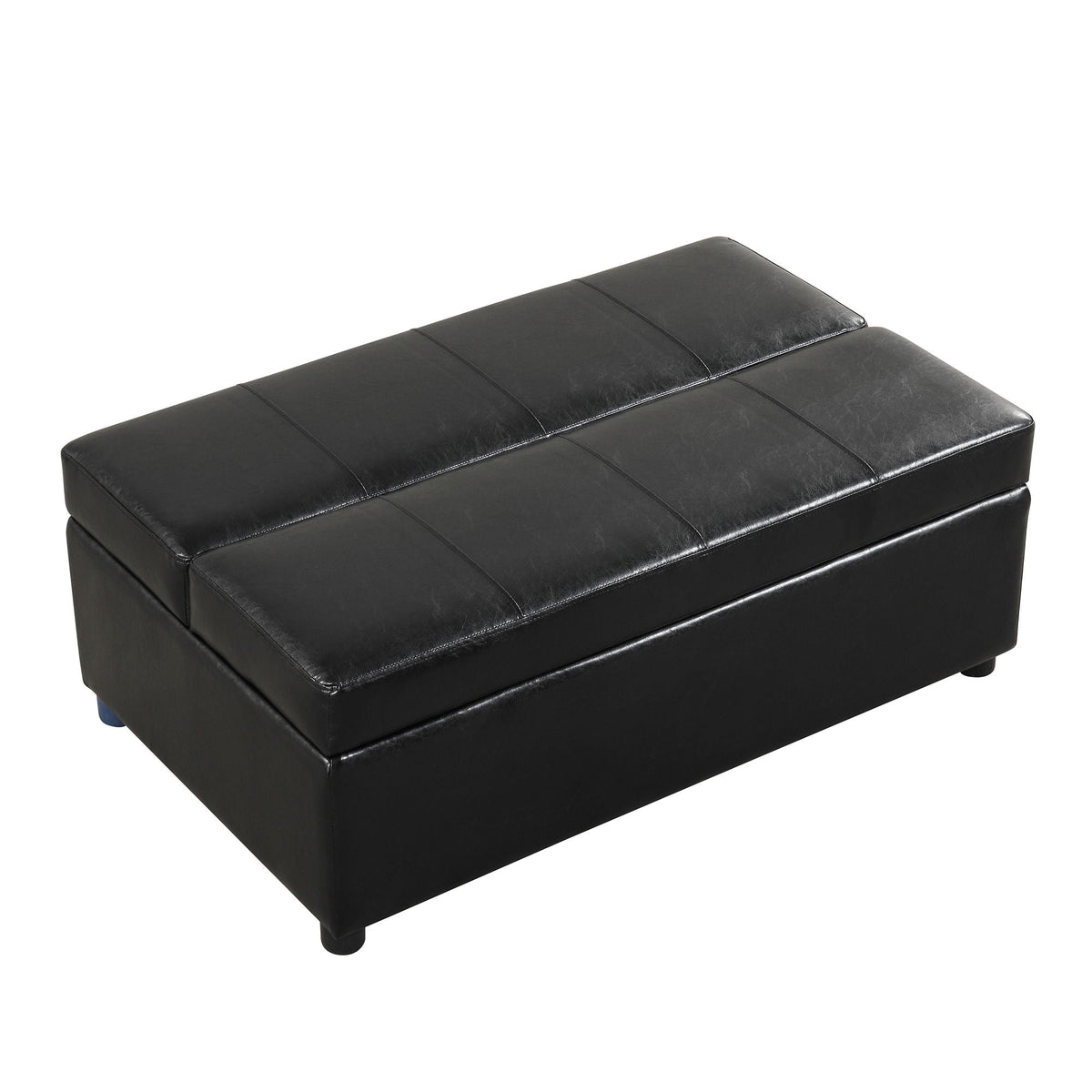 Twin Size Folding Ottoman Sleeper Bed with Mattress - Light Brown, Black, Dark Gray, White