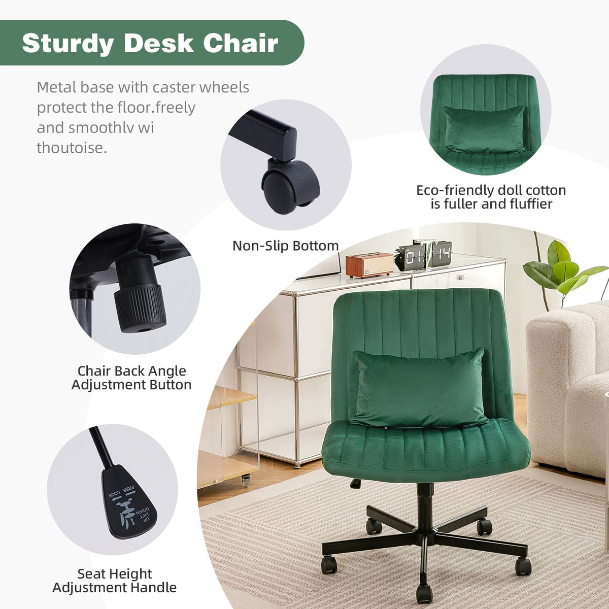 Criss Cross Office Chair with Adjustable Height – Ergonomic Design