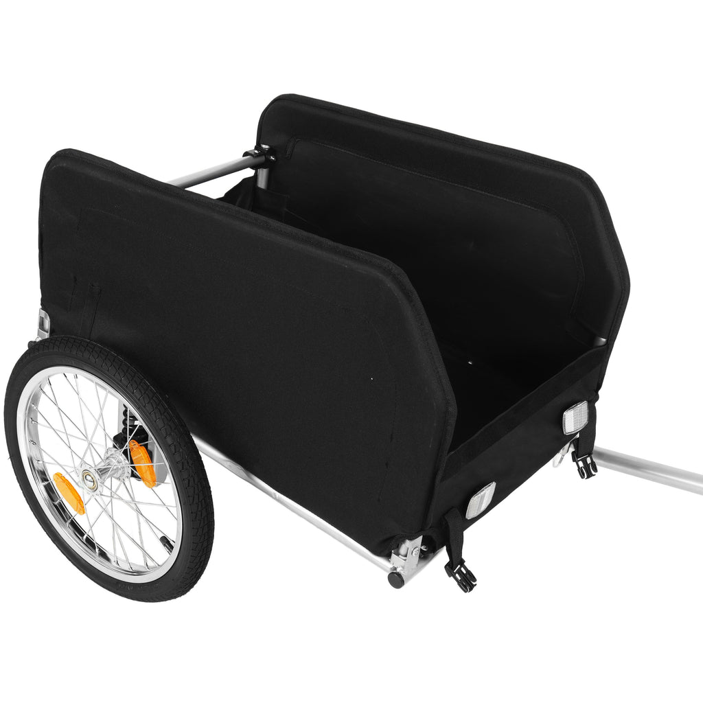 Heavy-Duty Bike Cargo Trailer with Removable Waterproof Cover - Yellow+Black, Black+Green, Black