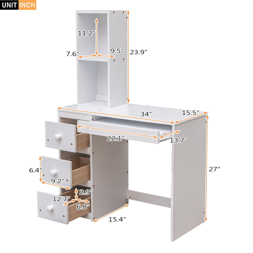 Storage Loft Bed with Stand Alone Bed and Desk - Twin Size