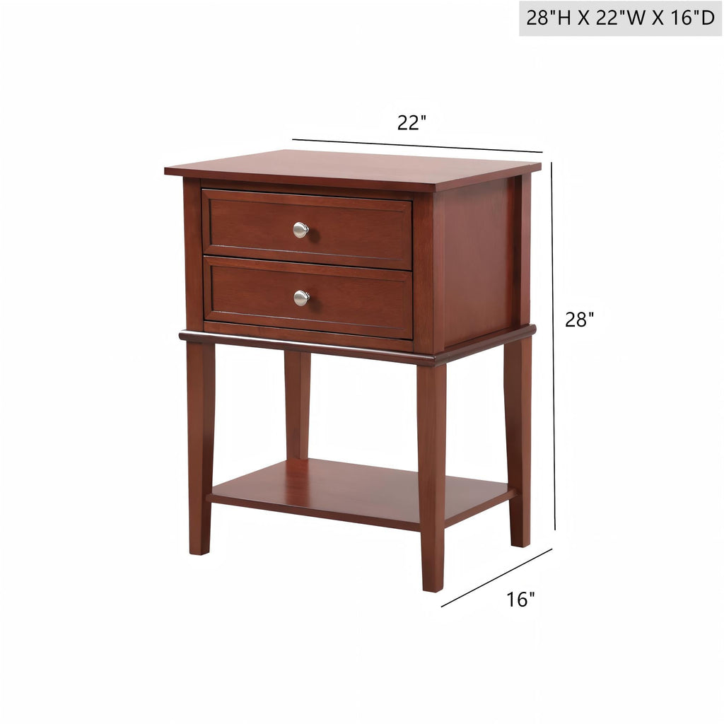 Vibrant Contemporary Nightstand with Smooth Drawer Glides - Multiple Colors