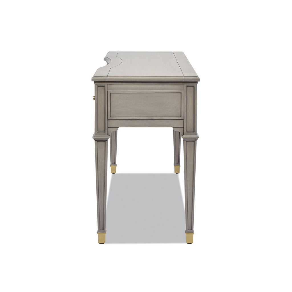 Dauphin 3 Drawer Executive Desk with Soft-Close Drawers - Light Brown or Gray
