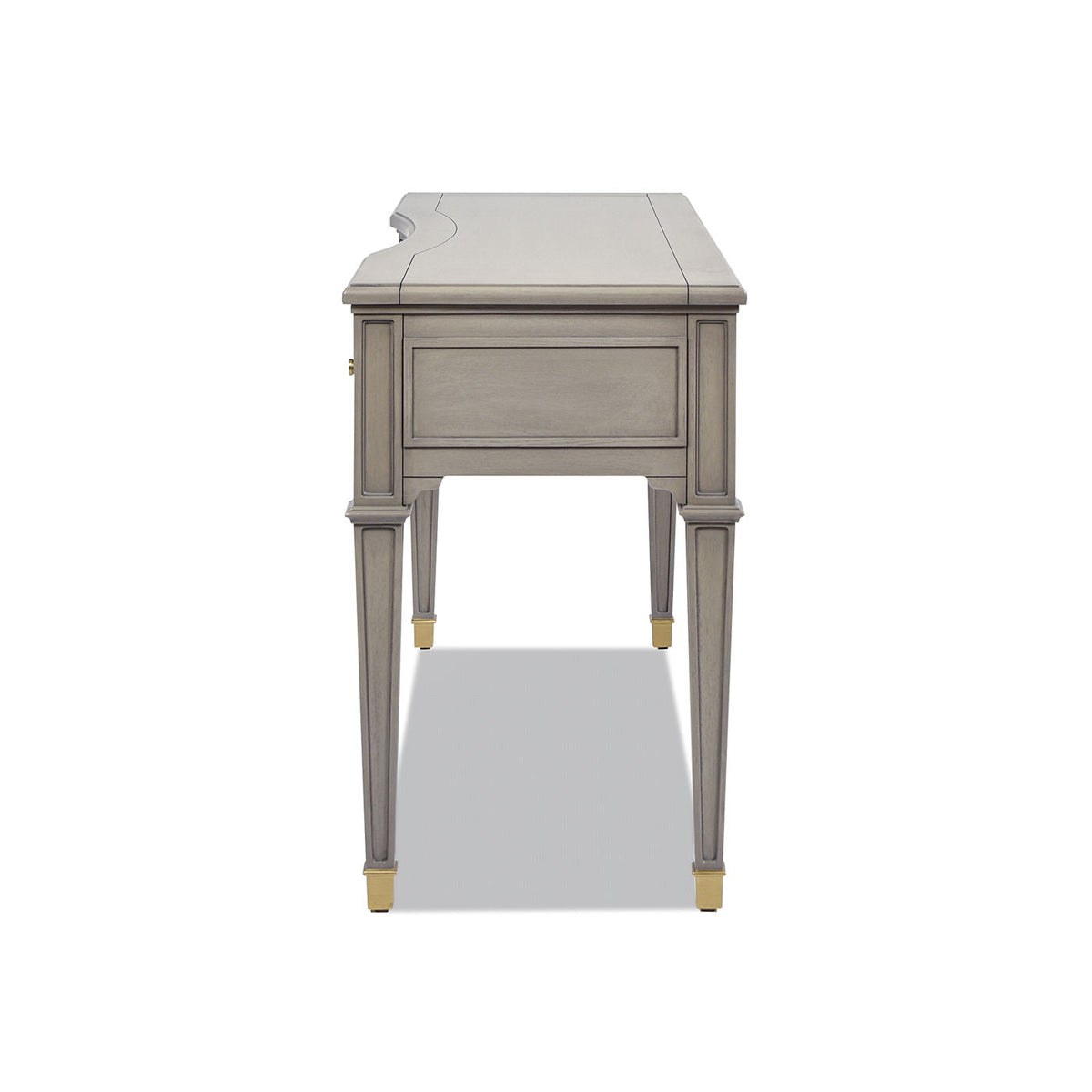 Dauphin 3 Drawer Executive Desk with Soft-Close Drawers - Light Brown or Gray