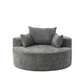 Gray Sleeper Chair Arm Chair with Pillow Support - Chenille Fabric