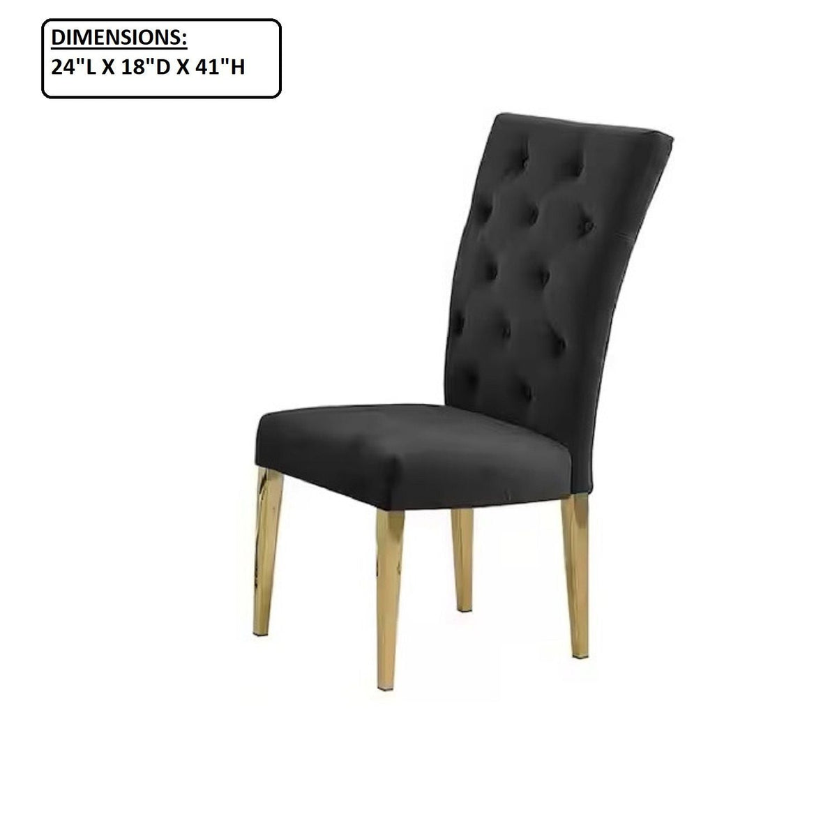 Modern Upholstered Dining Chair Set with Tufted Back - Multiple Colors