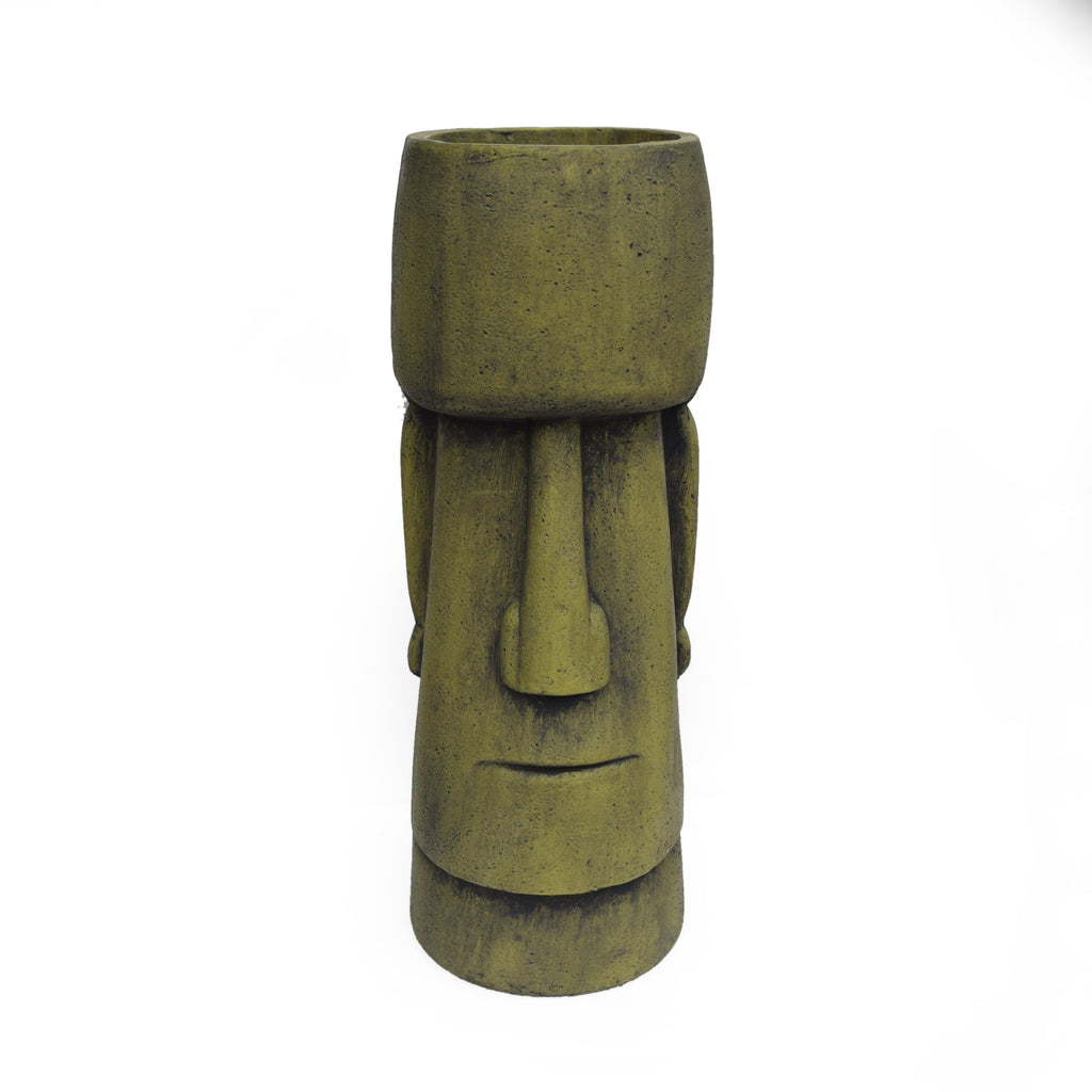 Glacier Cast Stone Urn with Weather Resistance - Gray