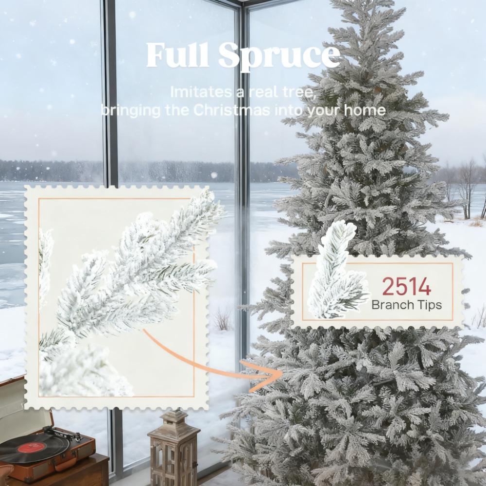 9 Ft Artificial Christmas Tree with Realistic Branches - Green