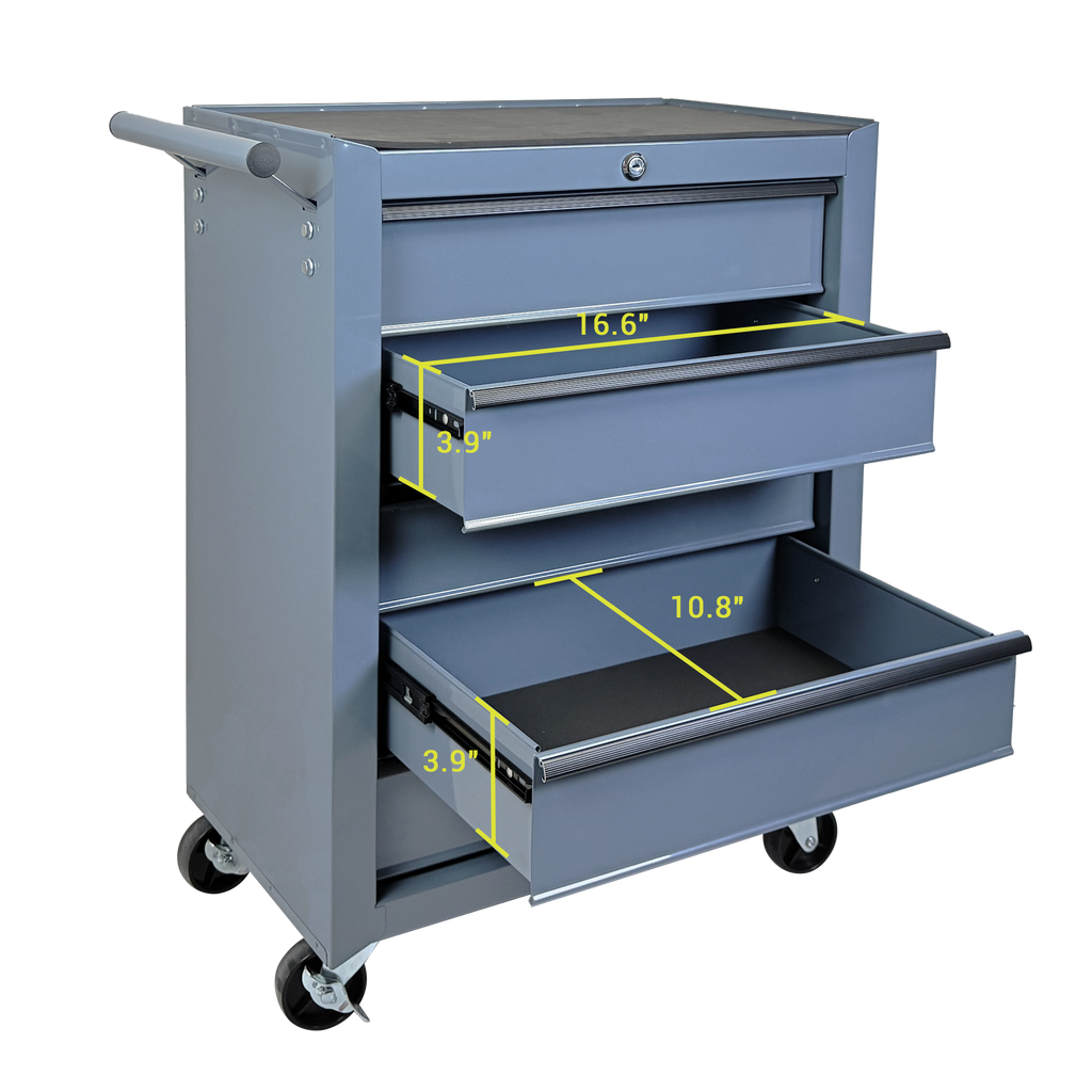 Rolling Metal Tool Chest with 5 Drawers - Steel Storage Cabinet