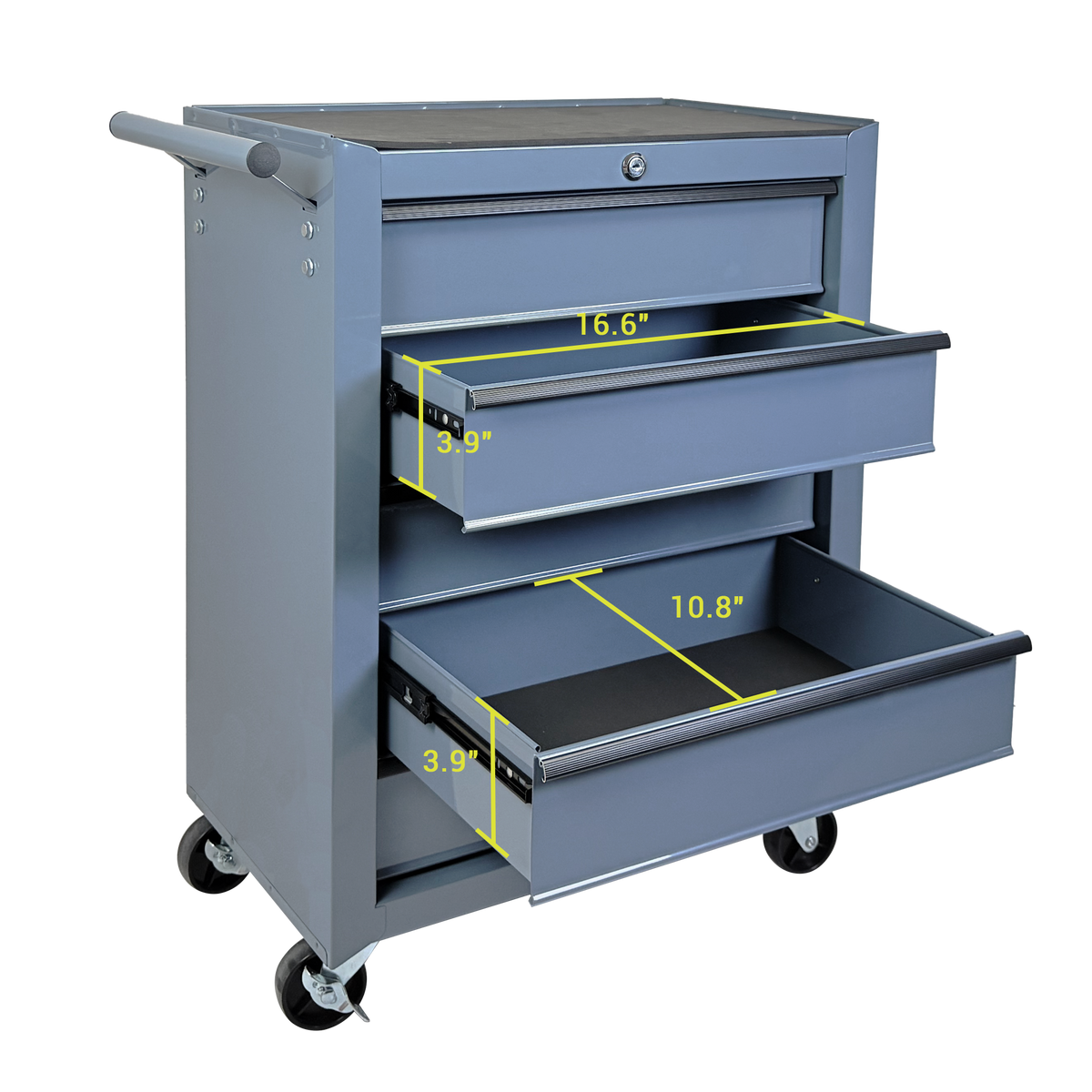 Rolling Metal Tool Chest with 5 Drawers - Steel Storage Cabinet
