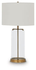 Gizeh - Glass Table Lamp - Clear / Gold Finish