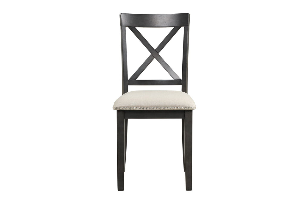 Solid Wood 5 Piece Dining Room Set with Table and 4 Chairs - White or Dark Gray