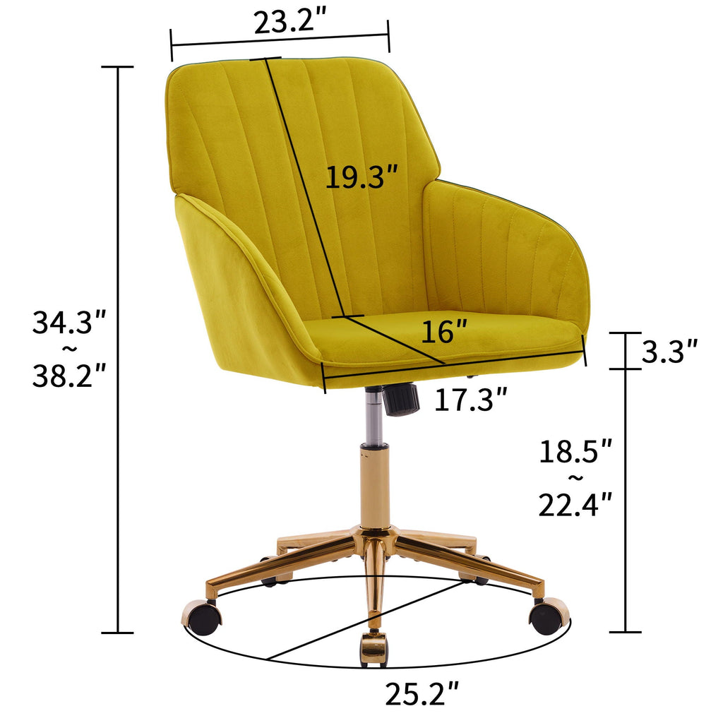Ergonomic Swivel Office Chair with Memory Foam Seat - Multiple Colors