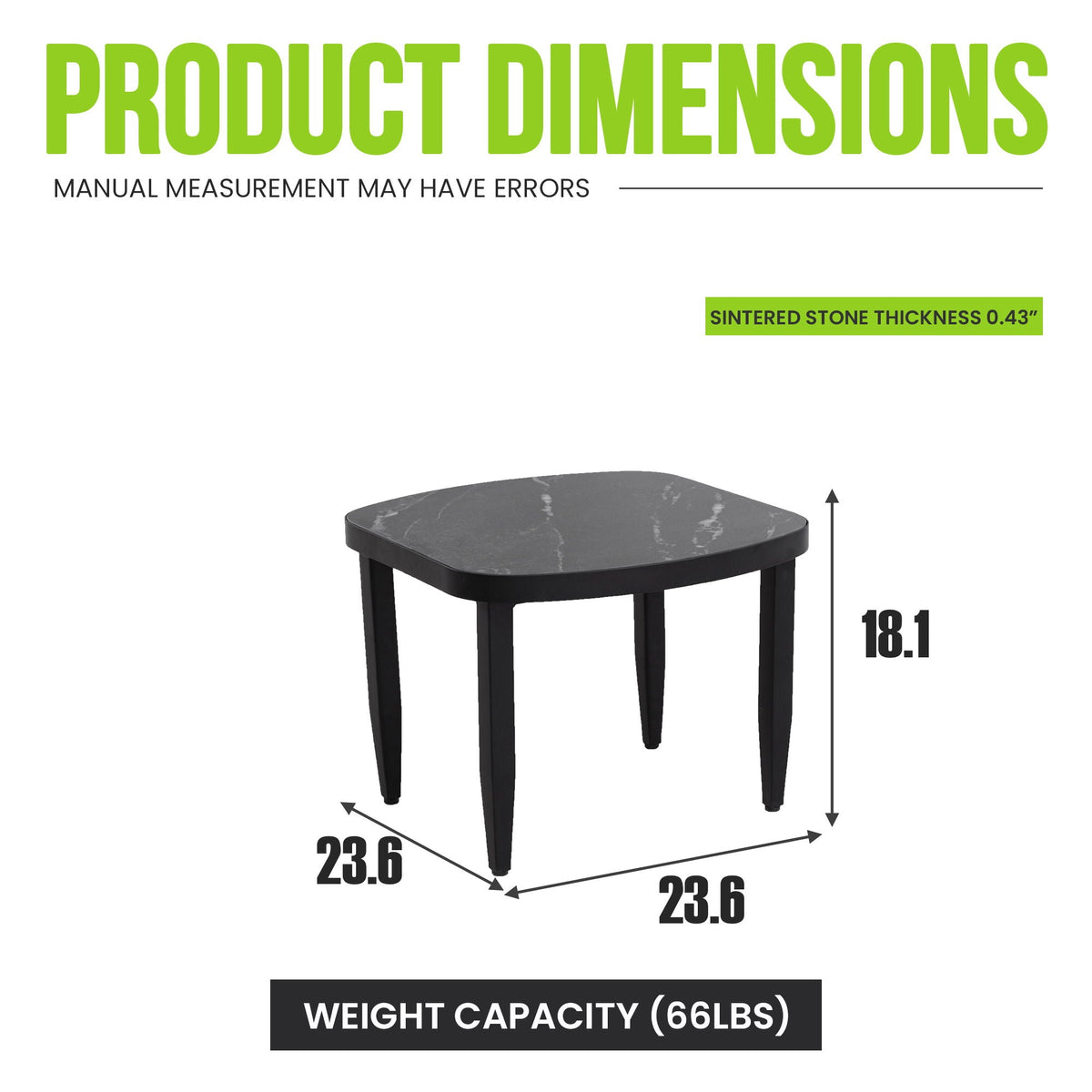 Outdoor Elegance Coffee Table with Rounded Corners – White or Black