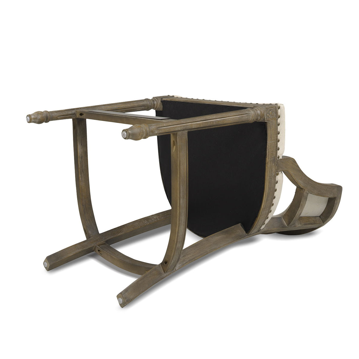 Farmhouse Counter Height Bar Stool with Backrest - Beige