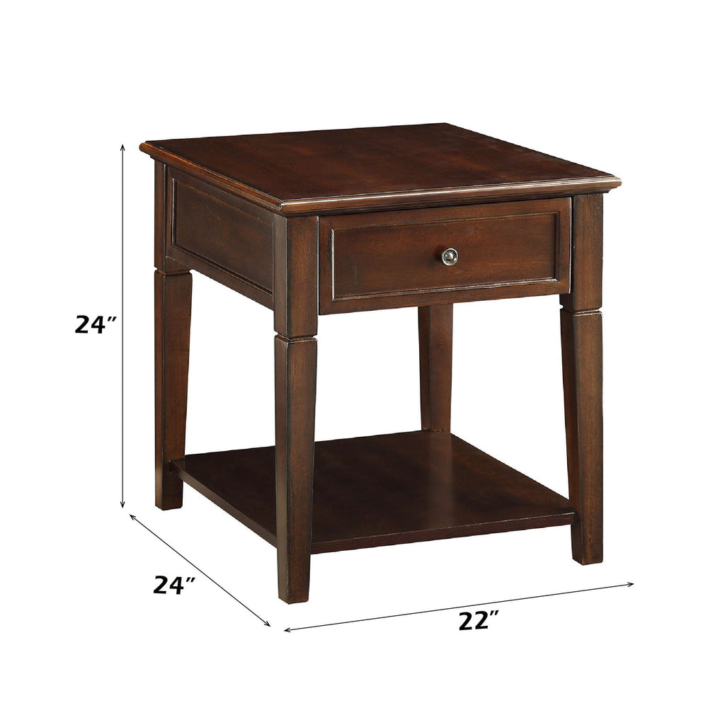 Dark Brown End Table with Lift Top Storage - Malachi Versatile Design