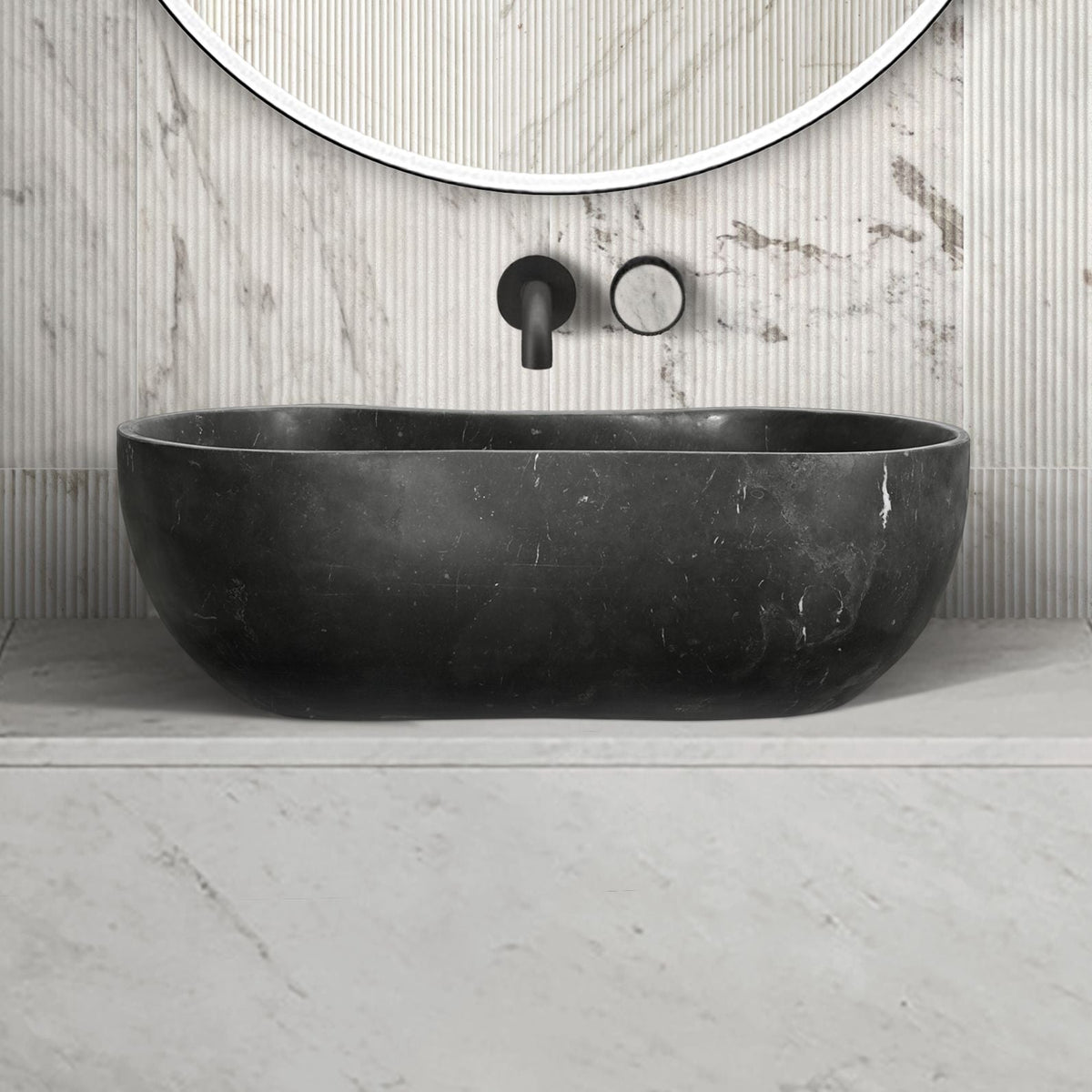 Bathroom Vessel Sink With Wavy Design
