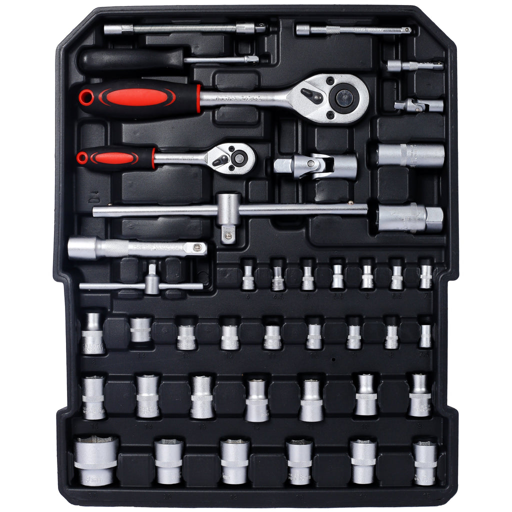 969pcs Home Repair Tool Set Kit with 4-Drawer Storage Case - Black