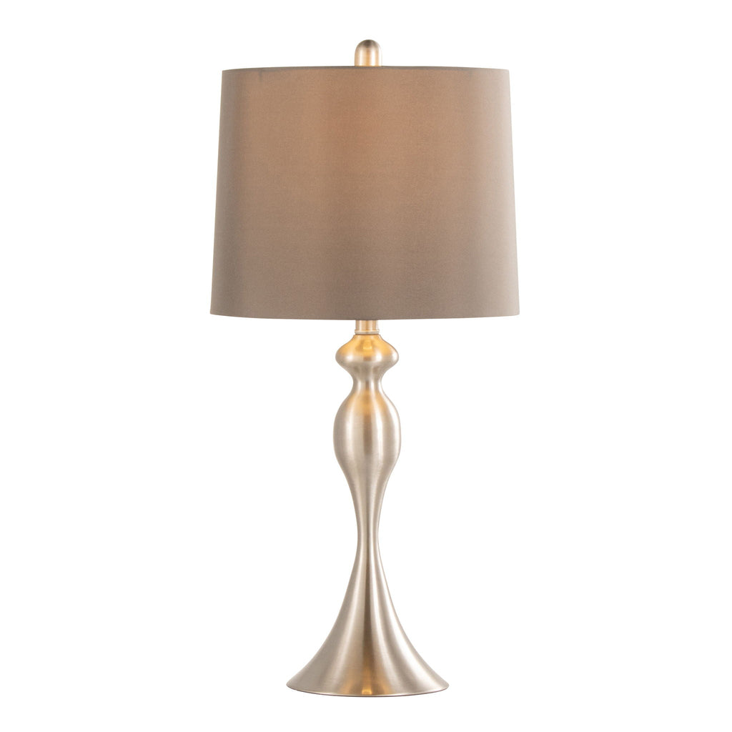 Ashland Contemporary Table Lamp Set with Double-Layer Shade - Multiple Colors