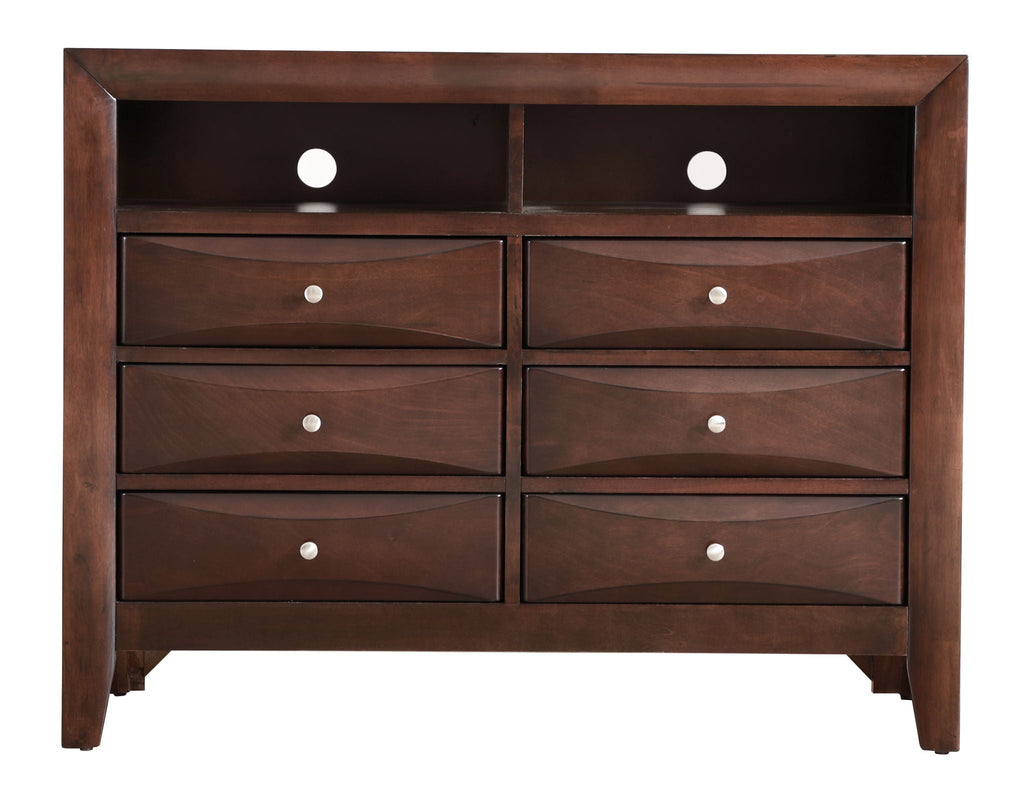 Media Chest with Modern Beveled Drawer Fronts - Multiple Colors