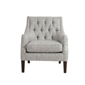 Button Tufted Accent Chair with Removable Cushion - Gray or Blue