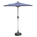 Rectangle Patio Umbrella with Crank Lift and Tilt Function - Navy Blue, Beige, Grey