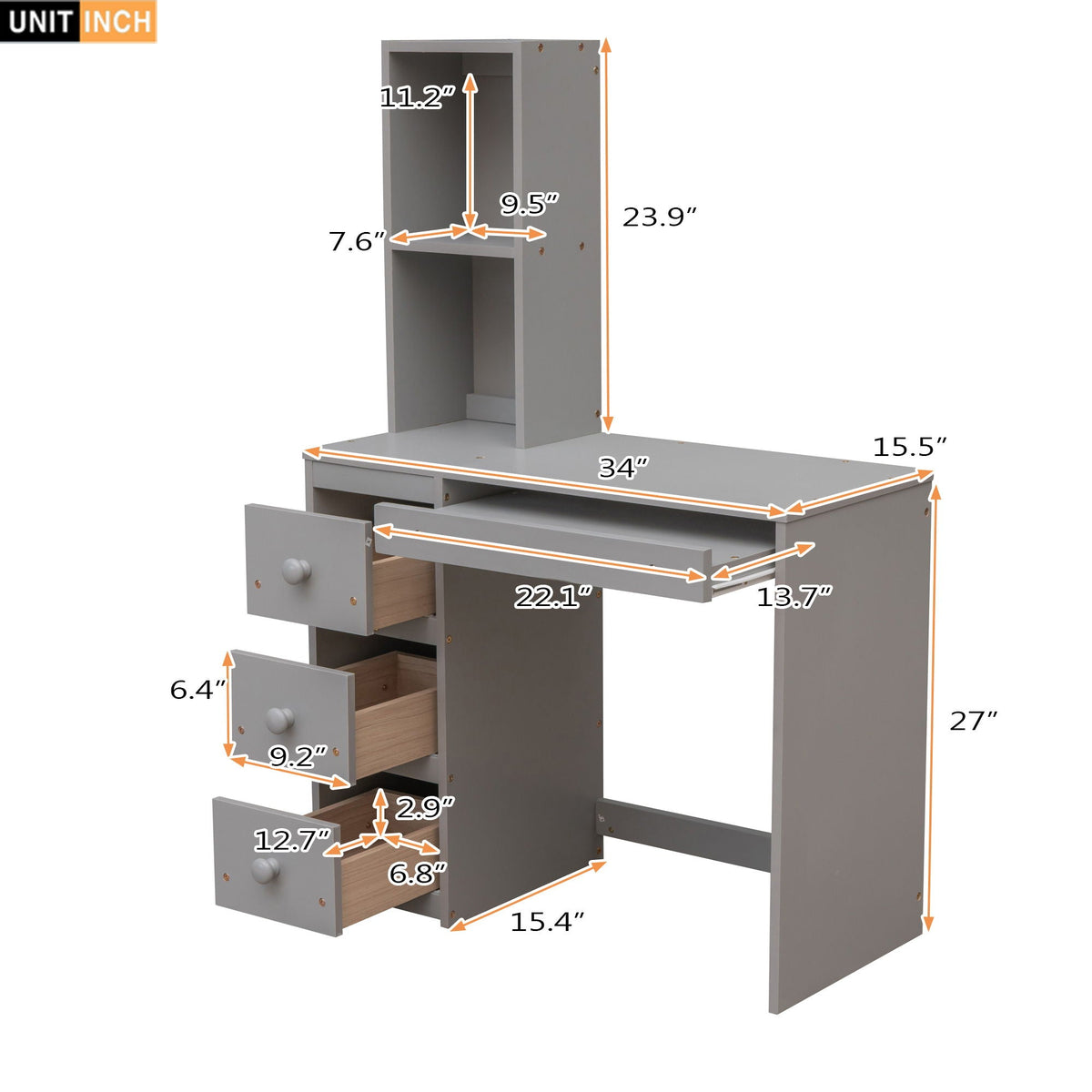 Storage Loft Bed with Stand Alone Bed and Desk - Twin Size
