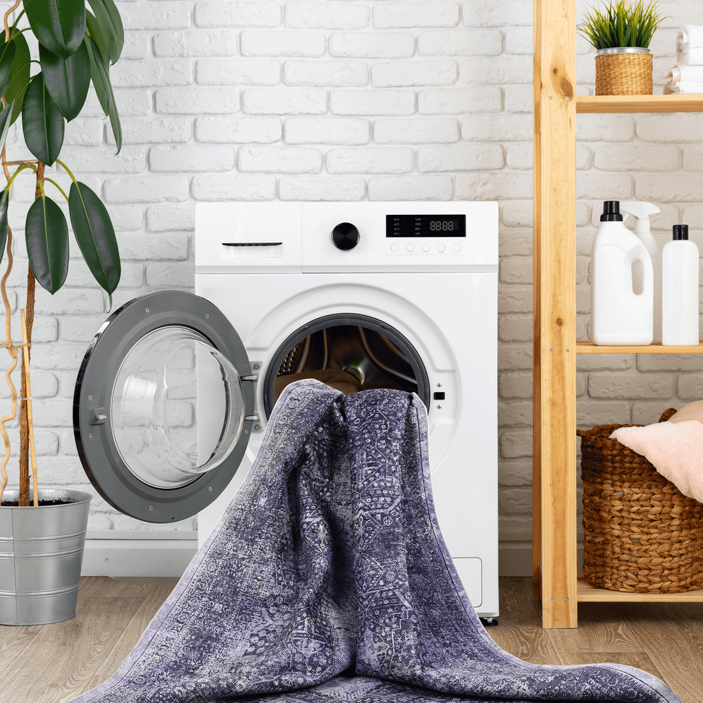 Maval Anthracite Washable Rug 8x10 Area Rug