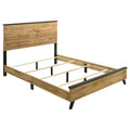 Natural Queen Panel Bed with 3D Paper Veneer - Fraser