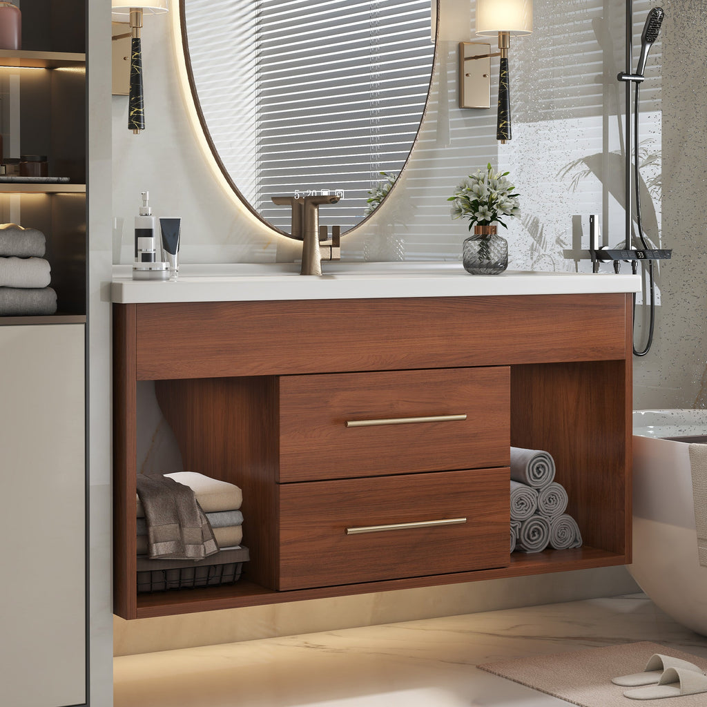 Mid-Century Modern Single Bathroom Vanity