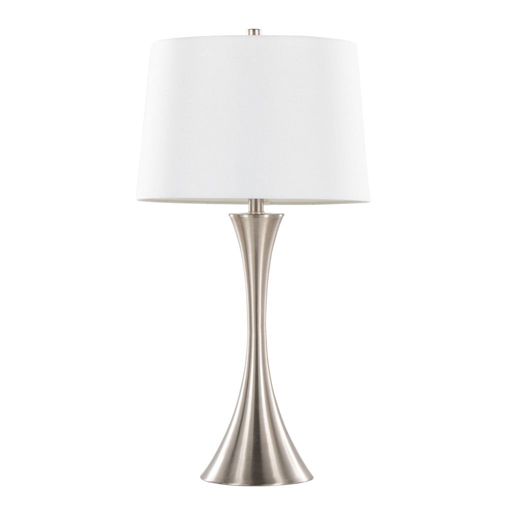 Contemporary Elegant Table Lamp Set with 3-Way Switch - Pearl Silver or Bronze