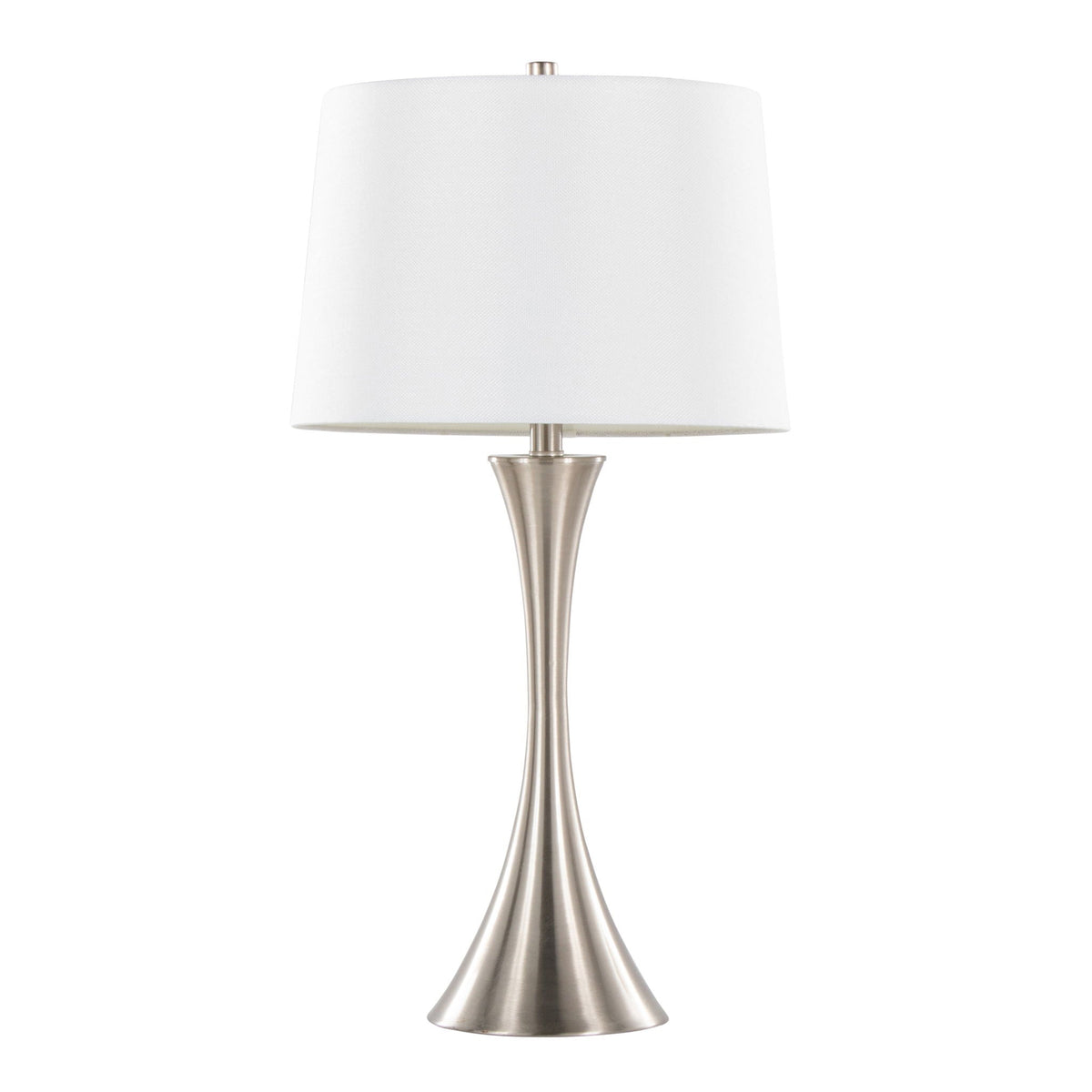 Contemporary Elegant Table Lamp Set with 3-Way Switch - Pearl Silver or Bronze