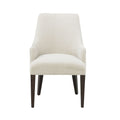 Upholstered Armchair with Ergonomic Backrest - Beige or Dark Gray