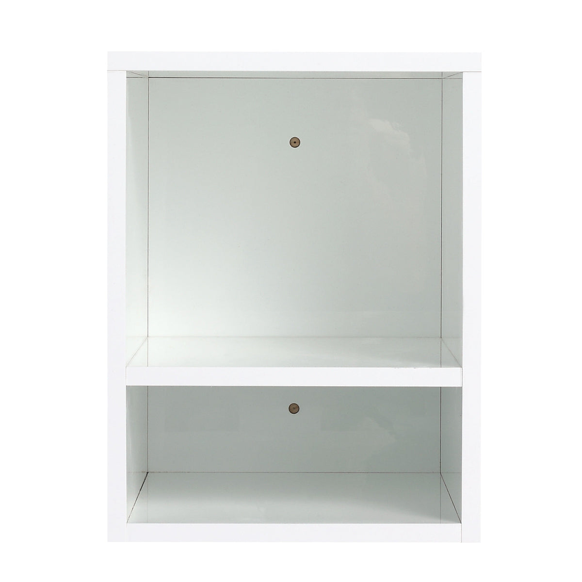 12 Inch Small Wall Mounted Storage Shelves with Glossy Finish - Glossy White