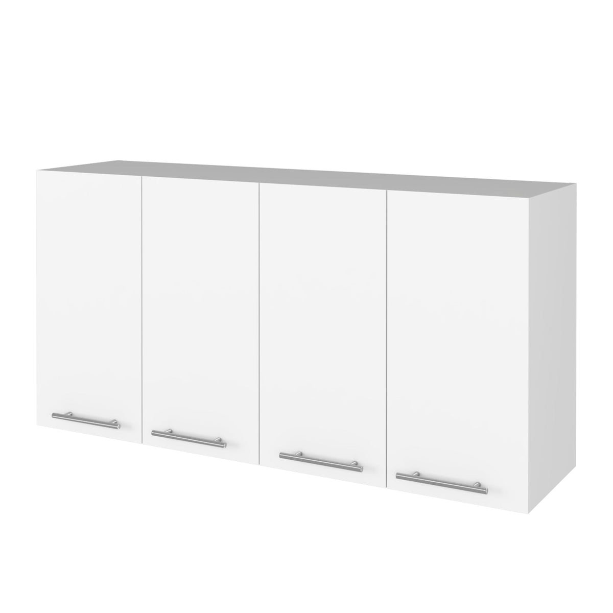 White Kitchen Cabinet Durham Four Doors with Generous Storage - White