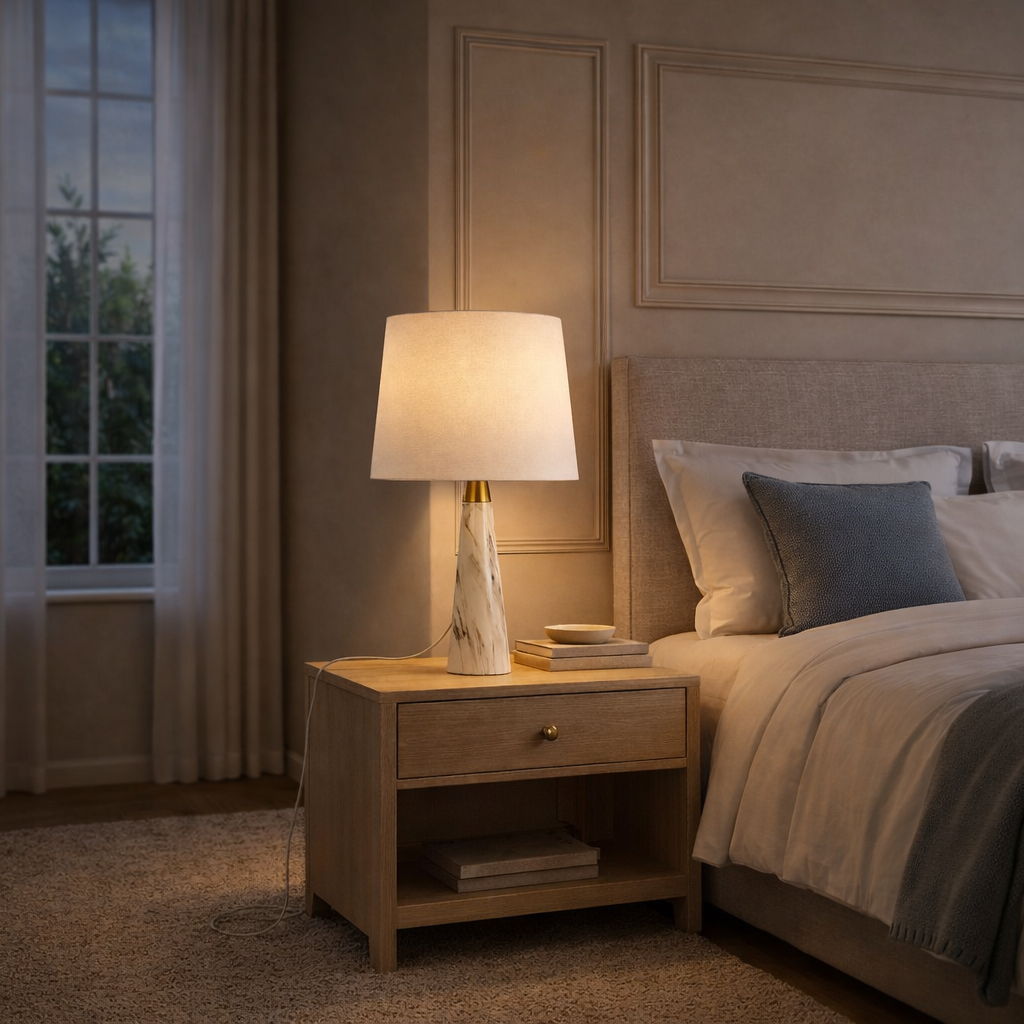 Enclave Hydro Table Lamp with On/Off Switch Base Shade