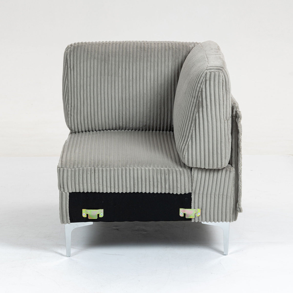 Modular Sectional Sofa Corner Seat with Versatile Configuration - Gray or Beige